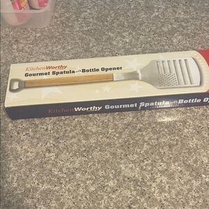 Silver Gourmet Spatula with Bottle Opener